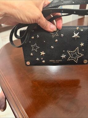 henri bendel Black Star & Stud Embellished Crossbody Bag